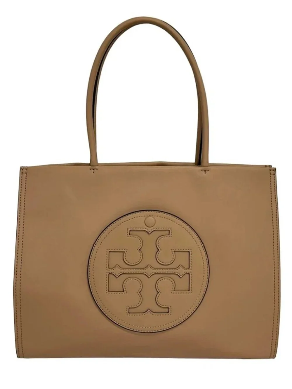 TORY BURCH Pink Beige Leather Tote Bag